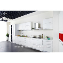 Modern Wooden grain White melamine kitchen cabinet